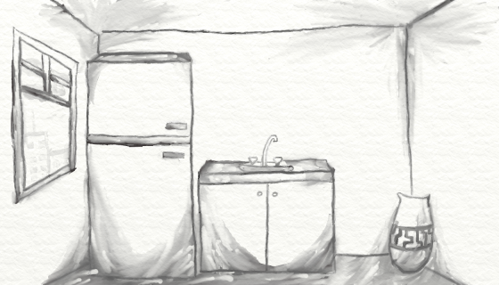 Rough design of the kitchen, back in 2012